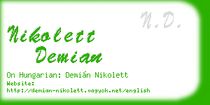 nikolett demian business card